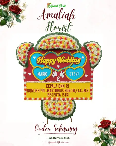 Papan Bunga Pernikahan Darma